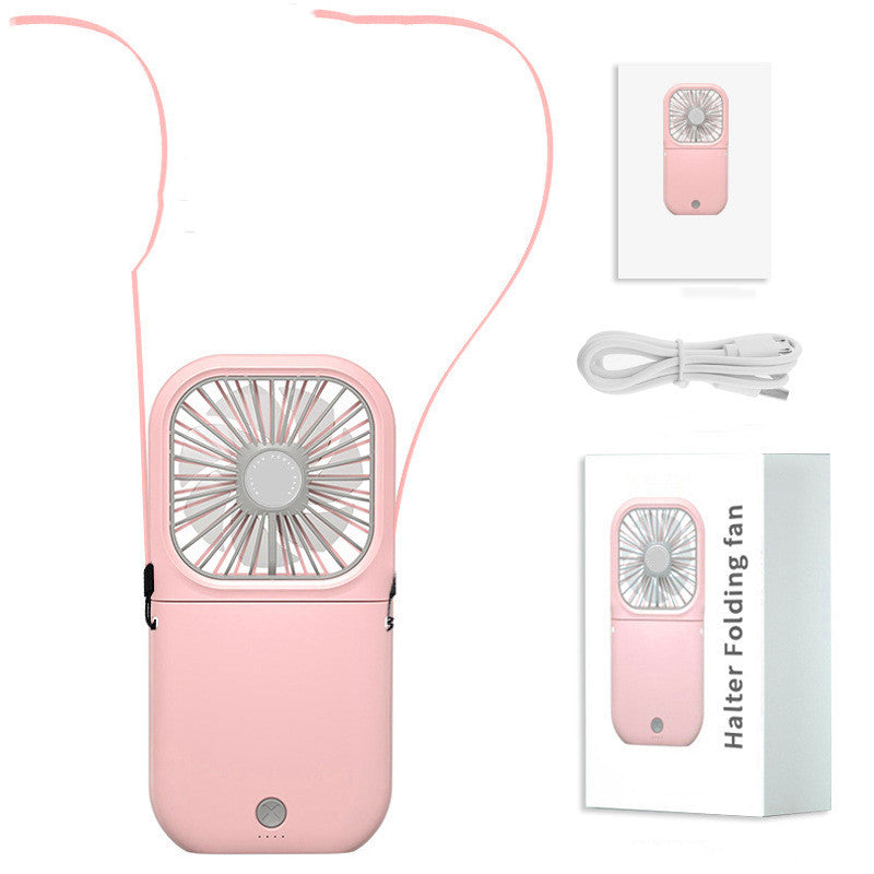 Mini Folding Usb Rechargeable Hanging Neck Fan