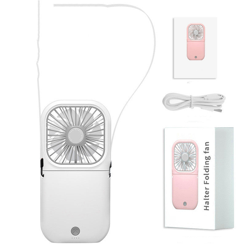 Mini Folding Usb Rechargeable Hanging Neck Fan