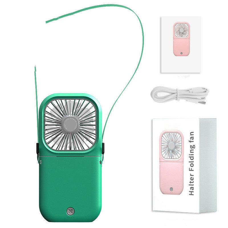 Mini Folding Usb Rechargeable Hanging Neck Fan