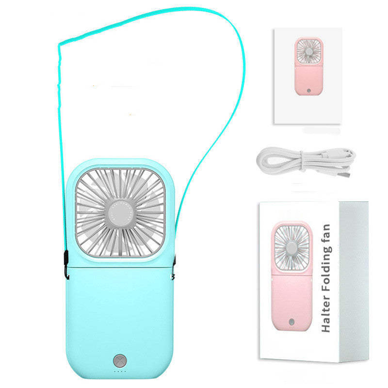Mini Folding Usb Rechargeable Hanging Neck Fan