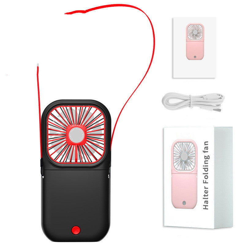 Mini Folding Usb Rechargeable Hanging Neck Fan