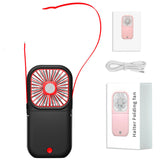 Mini Folding Usb Rechargeable Hanging Neck Fan