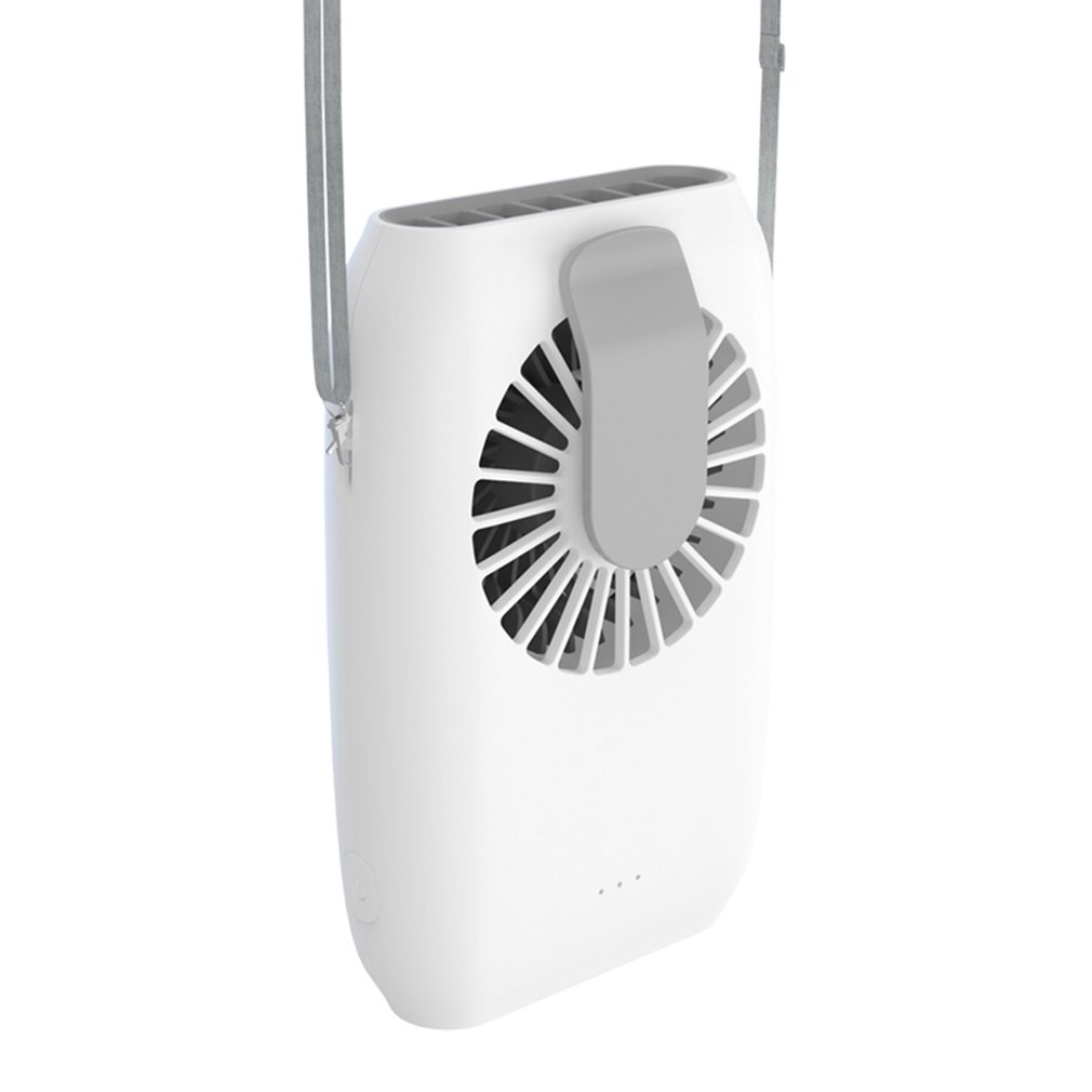 Hanging waist fan USB charging hanging neck fan mini handheld multi-function portable desktop small fan