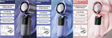 New Ice Pack High-Speed Handheld Eletirc Fan Speed Adjustable Folding Mini Fan Portable Outdoor Hanging Neck Small Fan